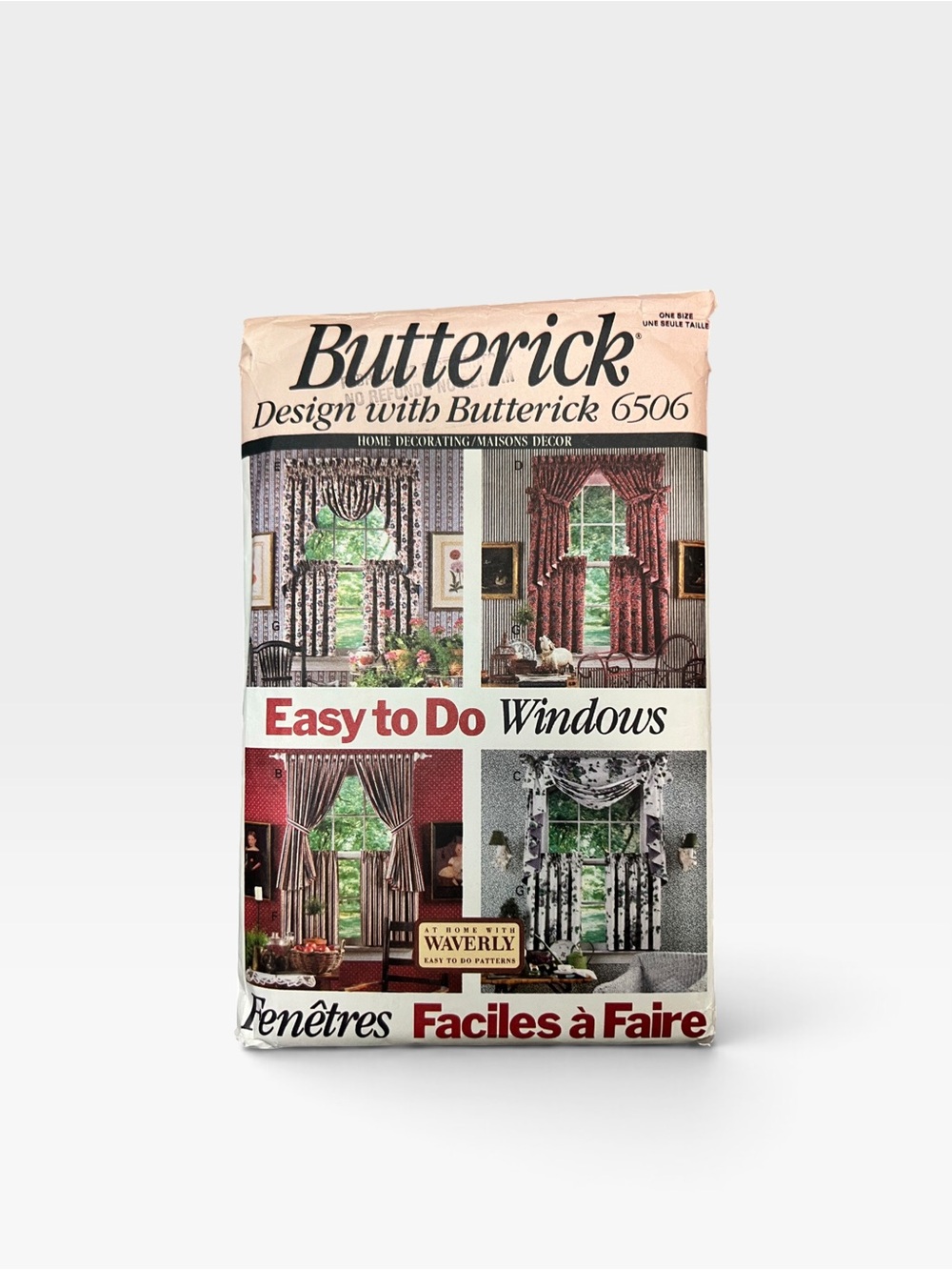 Vintage 90s Butterick Easy to Do Windows Sewing Pattern 6506